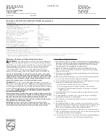 Preview for 2 page of Philips 232520 Specification Sheet