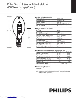 Preview for 1 page of Philips 232835 Specification Sheet