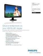 Предварительный просмотр 1 страницы Philips 234EL2SB Specifications