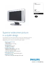 Philips 23FW5220 Specification Sheet preview