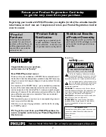 Preview for 2 page of Philips 24-REAL FLAT STEREO TV 24PT6341 User Manual