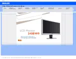 Предварительный просмотр 1 страницы Philips 240BW9 User Manual