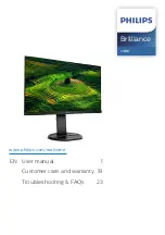 Предварительный просмотр 1 страницы Philips 241B8 User Manual