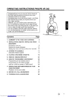 Preview for 3 page of Philips 242 Operating Instructions Manual