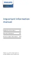 Preview for 1 page of Philips 245B1/01 Important Information Manual