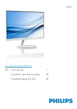 Предварительный просмотр 1 страницы Philips 245C5 User Manual