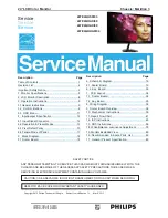 Preview for 1 page of Philips 247E4QHAD/00 Service Manual