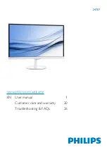 Предварительный просмотр 1 страницы Philips 247E7 User Manual