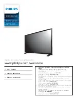 Preview for 1 page of Philips 24PFL3603 User Manual