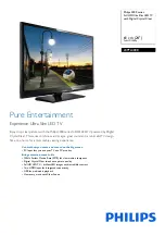 Preview for 1 page of Philips 24PFL4008 Specifications