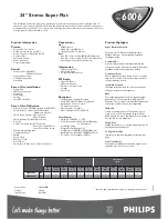 Предварительный просмотр 2 страницы Philips 24PW6006 - annexe 1 Specifications