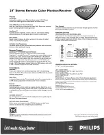 Preview for 2 page of Philips 24RF50S Quick Use And Setup Manual