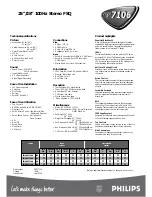 Предварительный просмотр 2 страницы Philips 25/28PT7106 Specifications