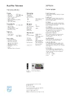 Предварительный просмотр 2 страницы Philips 25PT6341/85 Specifications