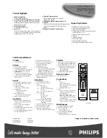 Предварительный просмотр 2 страницы Philips 25PT8703 Technical Specifications