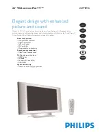 Philips 26-LCD HDTV MONITOR FLAT TV CRYSTAL CLEAR III 26PF8946 Technical Specifications preview