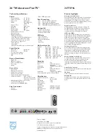 Preview for 2 page of Philips 26-LCD HDTV MONITOR FLAT TV CRYSTAL CLEAR III 26PF8946 Technical Specifications