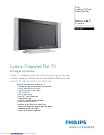 Philips 26HF5473 Specification Sheet preview