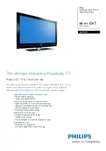 Preview for 1 page of Philips 26HF7875 Specification Sheet