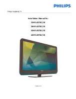 Preview for 1 page of Philips 26HFL4373D/10 Installation Manual