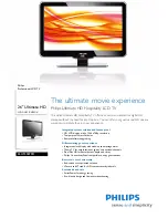 Philips 26HFL5870D Brochure preview