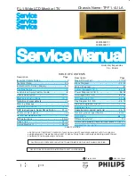 Preview for 1 page of Philips 26MF605W/17 Service Manual