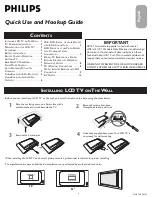 Preview for 1 page of Philips 26TA1000/93 Quick Use And Hookup Manual