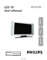 Philips 26TA1000 User Manual preview