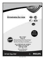 Philips 27-COLOR TV REAL FLAT 27PT643R - Directions For Use Manual preview