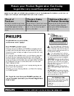 Предварительный просмотр 2 страницы Philips 27-HDTV MONITOR TV 27PT8302 User Manual