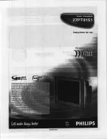 Preview for 1 page of Philips 27 IN REAL FLAT TV 27PT91S Instructions For Use Manual