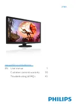 Предварительный просмотр 1 страницы Philips 273E3 User Manual