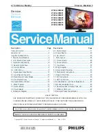 Предварительный просмотр 1 страницы Philips 273E3LHSB/00 Service Manual