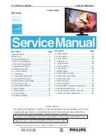 Preview for 1 page of Philips 273E3LSW/93 Service Manual