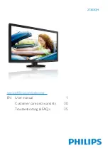 Предварительный просмотр 1 страницы Philips 273E3QH User Manual