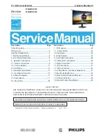 Предварительный просмотр 1 страницы Philips 274G5DHSD/00 Service Manual