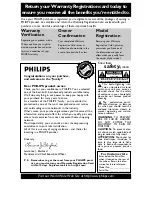 Предварительный просмотр 2 страницы Philips 27DVCR55S Owner'S Manual