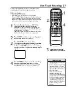 Предварительный просмотр 27 страницы Philips 27DVCR55S Owner'S Manual