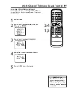 Предварительный просмотр 49 страницы Philips 27DVCR55S Owner'S Manual