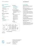 Preview for 2 page of Philips 27HT4000D Specification Sheet
