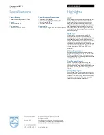 Preview for 2 page of Philips 27HT4000D Specifications