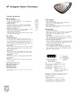 Предварительный просмотр 2 страницы Philips 27PT541S Specifications