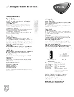 Preview for 2 page of Philips 27PT543S Specification Sheet