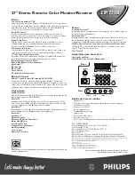 Preview for 2 page of Philips 27PT71B Specifications