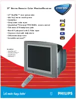 Предварительный просмотр 1 страницы Philips 27RF50S Specification Sheet