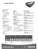 Предварительный просмотр 2 страницы Philips 28/32 PW 5407 Specifications