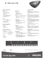 Предварительный просмотр 2 страницы Philips 28PT7007 Specifications