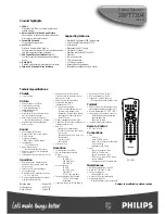 Предварительный просмотр 2 страницы Philips 28PT7304 Specification Sheet