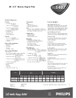 Предварительный просмотр 2 страницы Philips 28PW5407 - annexe 1 Specifications
