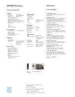 Предварительный просмотр 2 страницы Philips 28PW6341/85 Specifications